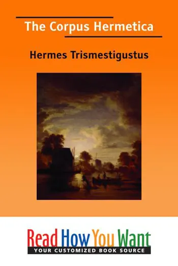The Corpus Hermetica by Hermes Trismestigustus, book cover