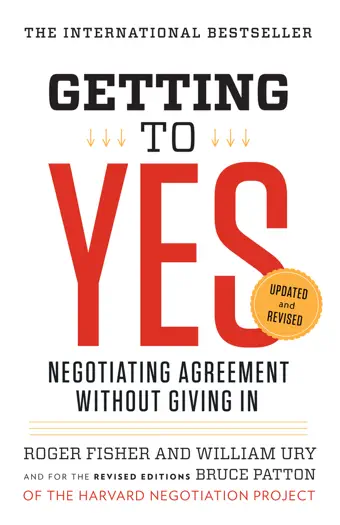 Getting to Yes by Roger Fisher, William L. Ury & Bruce Patton, book cover