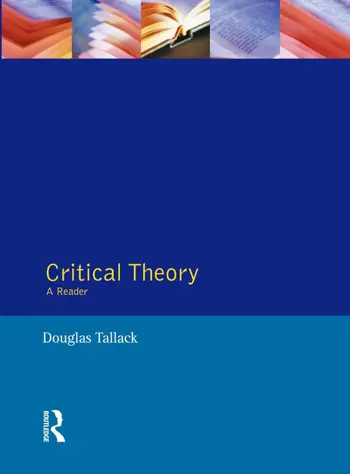 Critical Theory by Douglas Tallack, book cover