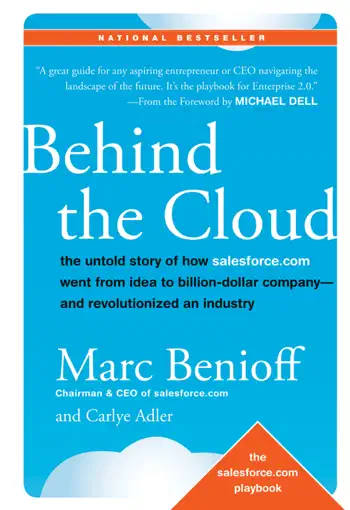 Behind the Cloud by Marc Benioff and Carlye Adler, book cover