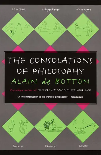 The Consolations of Philosophy by Alain de Botton, book cover