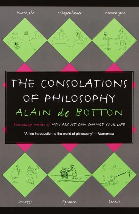 The Consolations of Philosophy by Alain de Botton, book cover