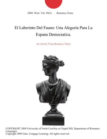 El Laberinto Del Fauno by Romance Notes, book cover