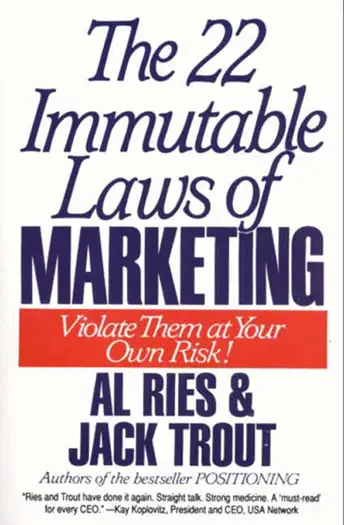 The 22 Immutable Laws of Marketing by Al Ries & Jack Trout, book cover