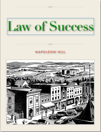 The Law of Success by Napoleon Hill, book cover