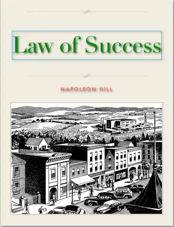 The Law of Success by Napoleon Hill, book cover