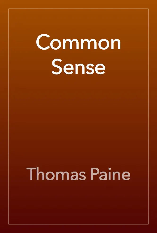 Common Sense by Thomas Paine, book cover