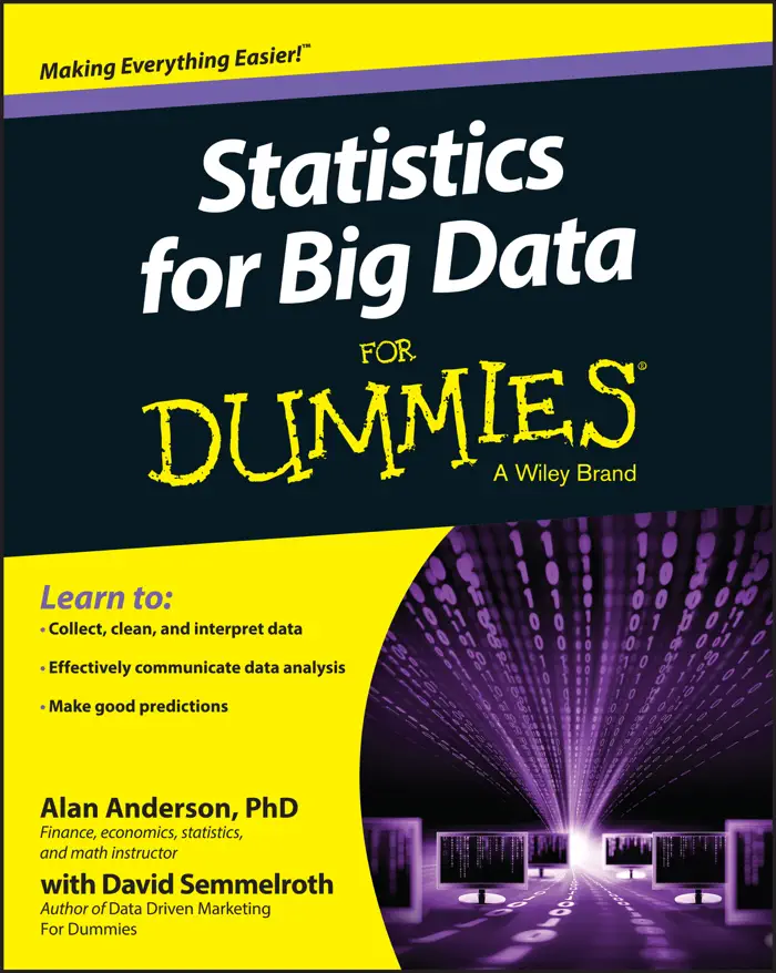 Statistics for Big Data For Dummies by Alan Anderson & David Semmelroth, book cover