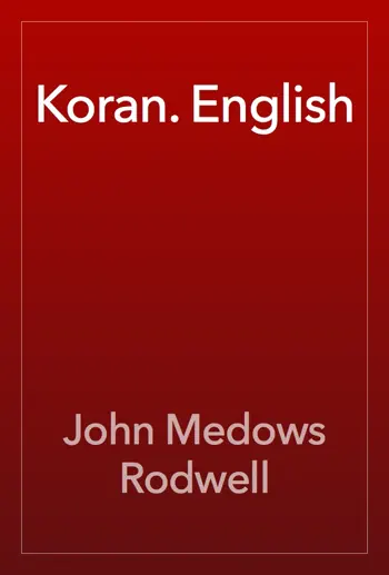 Koran. English by John Medows Rodwell, book cover