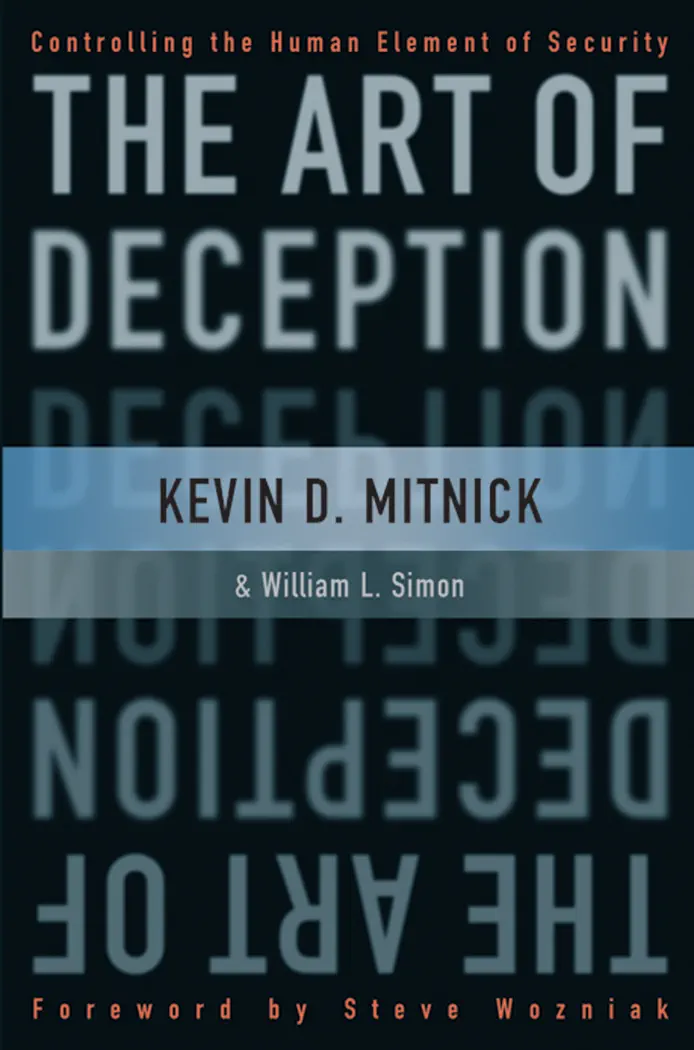 The Art of Deception by Kevin D. Mitnick, William L. Simon & Steve Wozniak, book cover