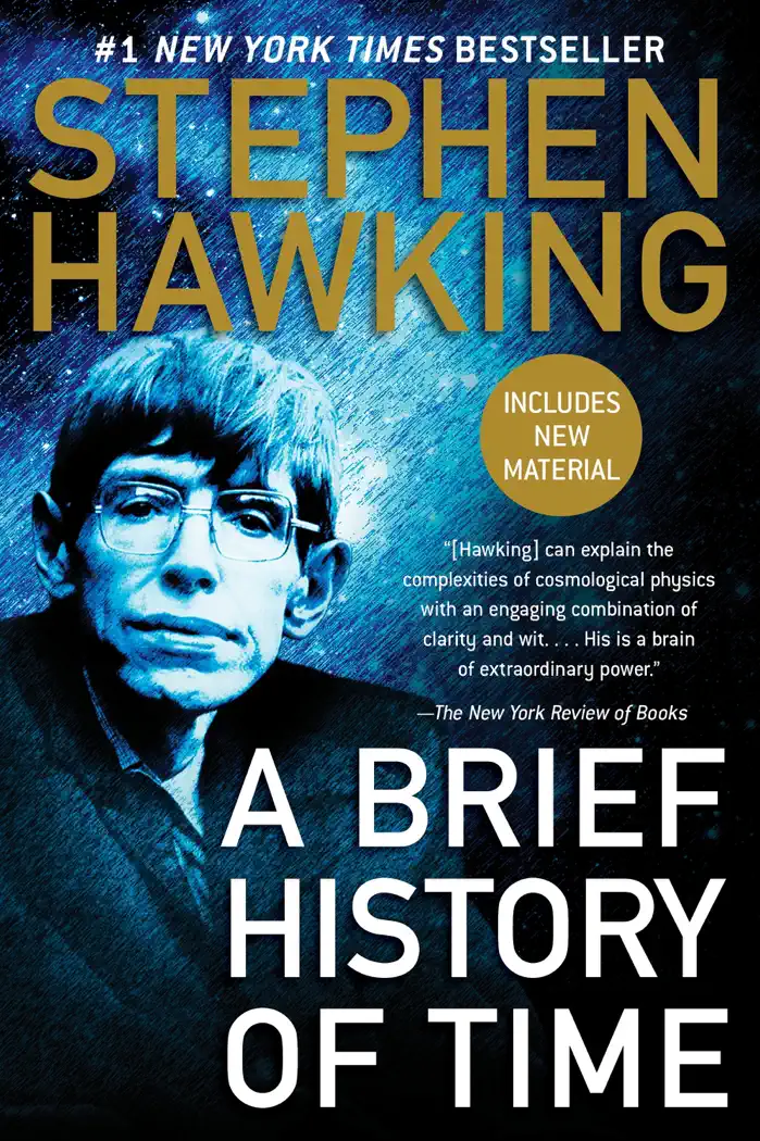 A Brief History of Time by Stephen Hawking, book cover