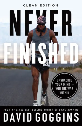 Never Finished by David Goggins, book cover