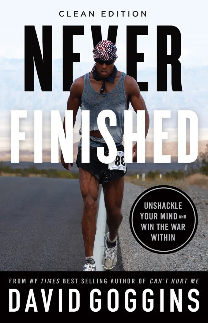 Never Finished by David Goggins, book cover