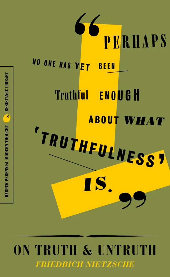 On Truth and Untruth by Friedrich Nietzsche, book cover
