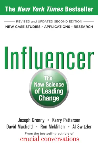 Influencer: The New Science of Leading Change, Second Edition by Joseph Grenny, Kerry Patterson, David Maxfield, Ron McMillan & Al Switzler, book cover
