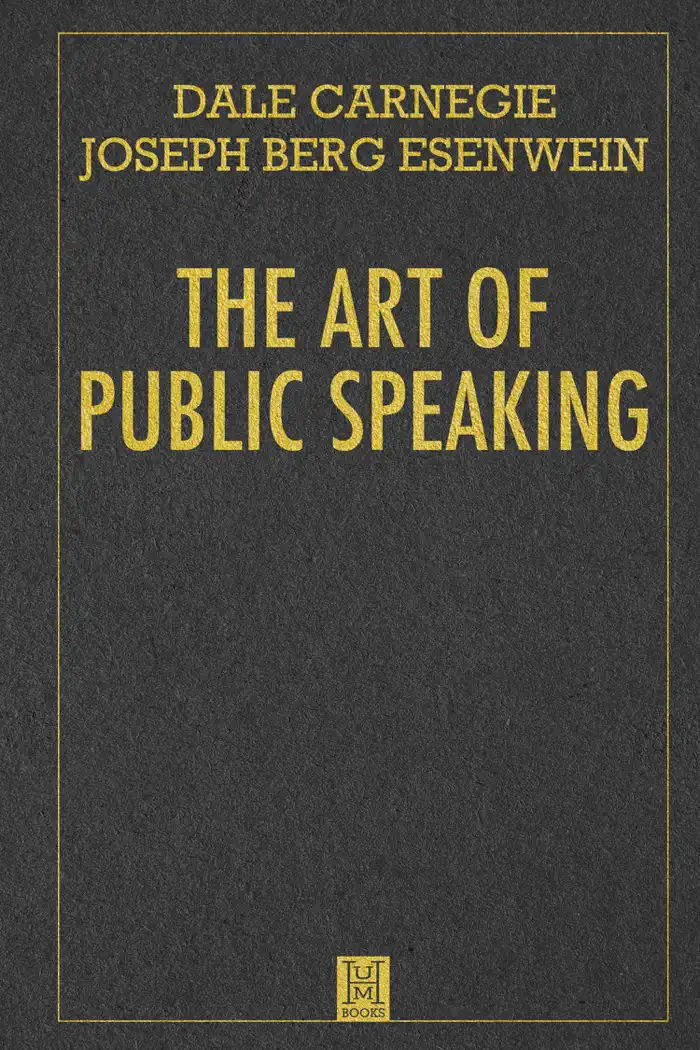 The Art of Public Speaking by Dale Carnegie, book cover