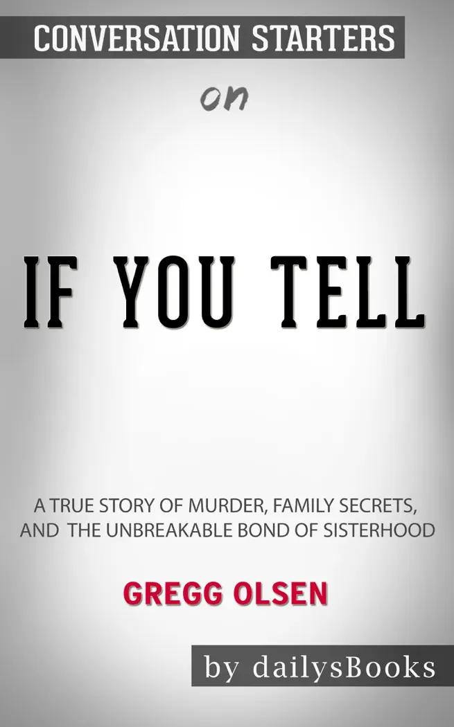 If You Tell by Gregg Olsen, book cover