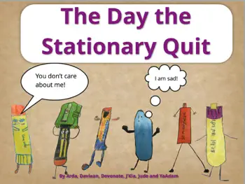 The Day the Stationary Quit by Holy Trinity Primary School, Hackney UK by Victoria Coulson, book cover