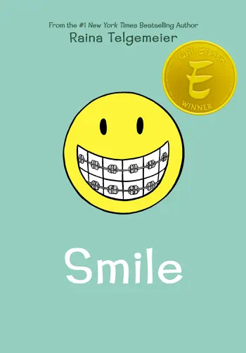 Smile by Raina Telgemeier, book cover