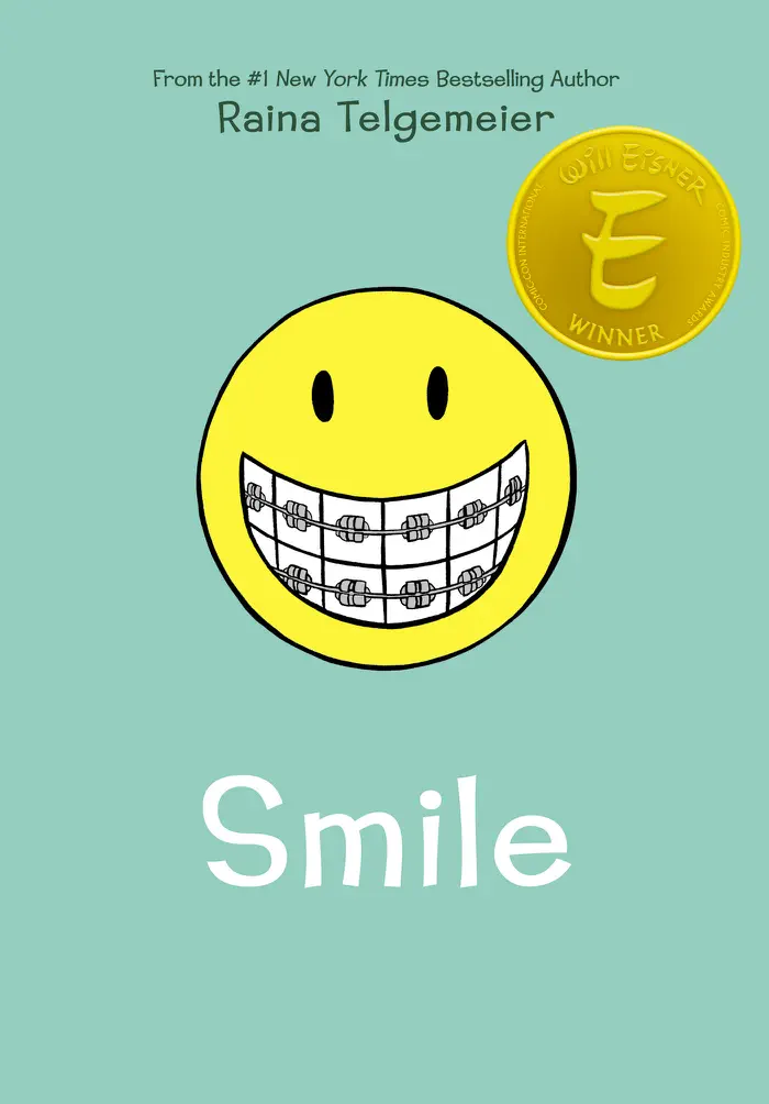 Smile by Raina Telgemeier, book cover