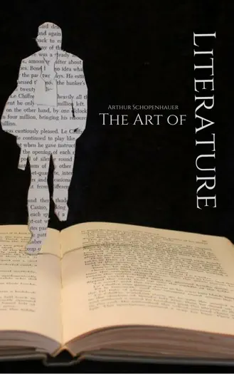The Art of Literature by Arthur Schopenhauer, book cover