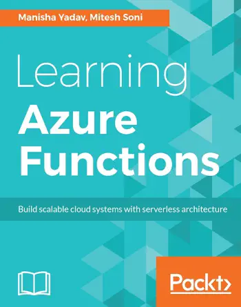 Learning Azure Functions by Manisha Yadav & Mitesh Soni, book cover