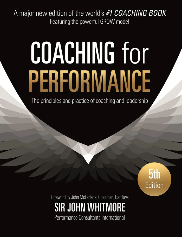 Coaching for Performance by Sir John Whitmore, book cover