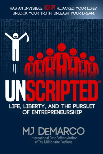 Unscripted by MJ DeMarco, book cover