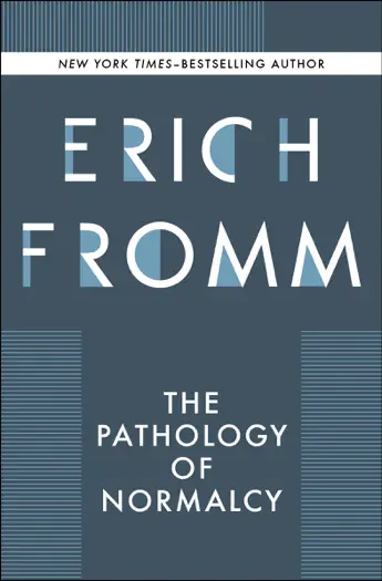 The Pathology of Normalcy by Erich Fromm, book cover