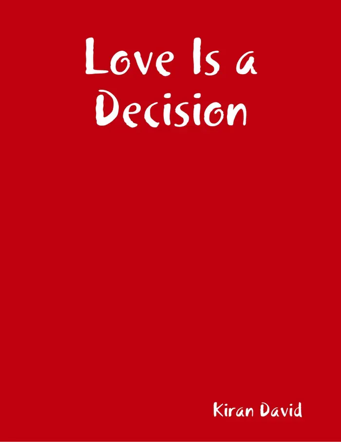 Love Is a Decision by Kiran David, book cover