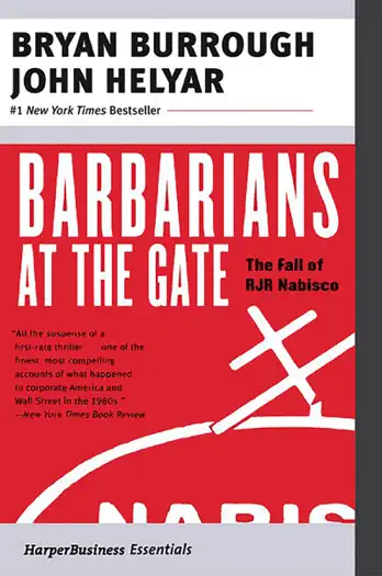 Barbarians at the Gate by Bryan Burrough and John Helyar, book cover