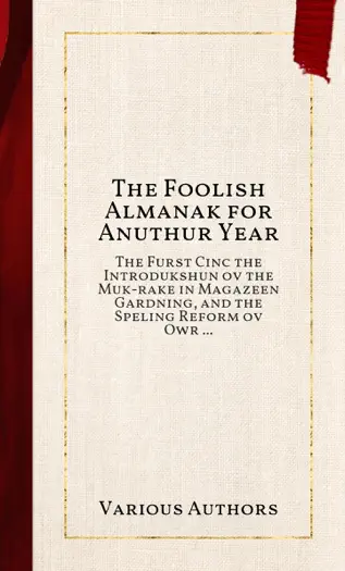 The Foolish Almanak for Anuthur Year by Various Authors, book cover