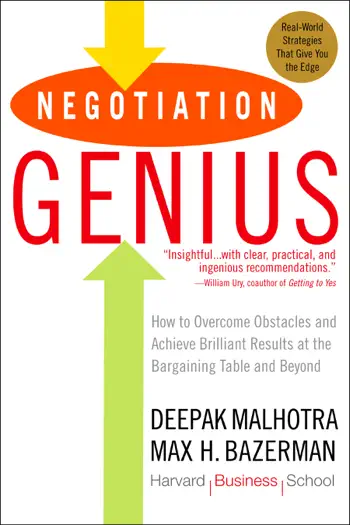 Negotiation Genius by Deepak Malhotra and Max Bazerman, book cover