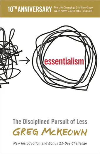 Essentialism by Greg Mckeown, book cover