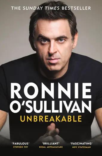 Unbreakable by Ronnie O'Sullivan, book cover