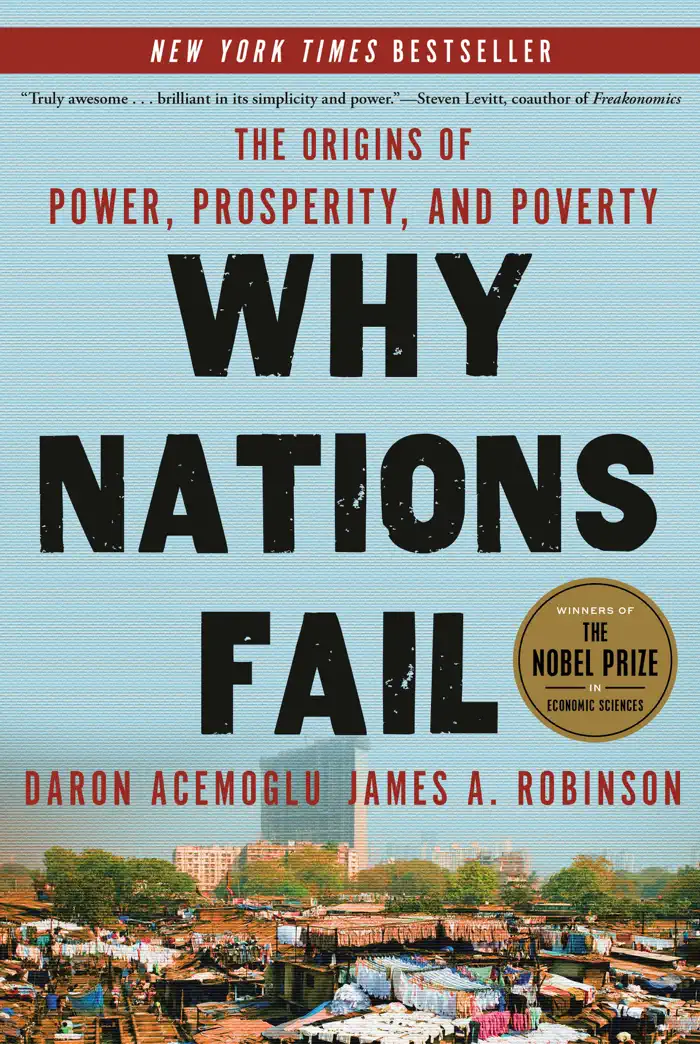 Why Nations Fail by Daron Acemoglu and James A. Robinson, book cover