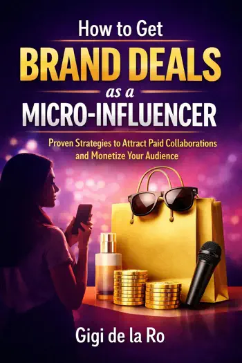 How to Get Brand Deals as a Micro-Influencer by Gigi de la Ro, book cover