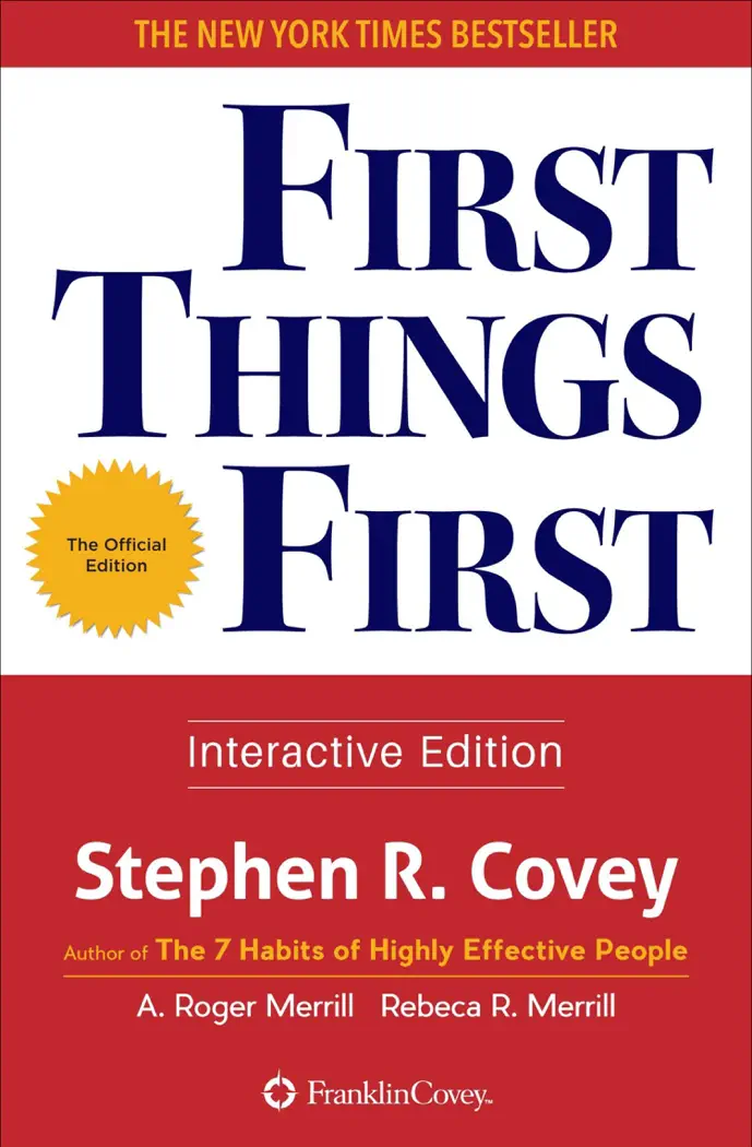 First Things First by Stephen R. Covey, book cover