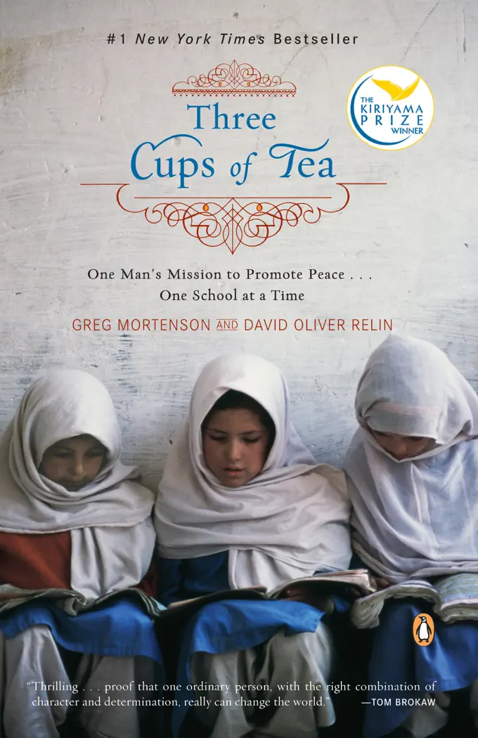 Three Cups of Tea by Greg Mortenson and David Oliver Relin, book cover