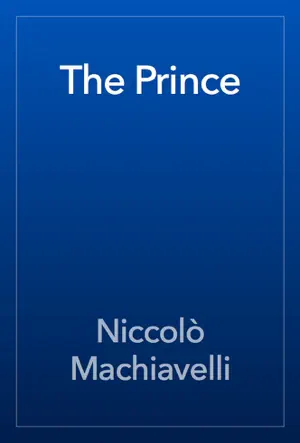 The Prince by Niccolò Machiavelli, book cover