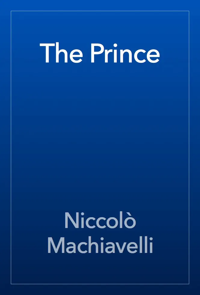 The Prince by Niccolò Machiavelli, book cover