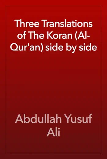 Three Translations of The Koran by Abdullah Yusuf Ali, book cover
