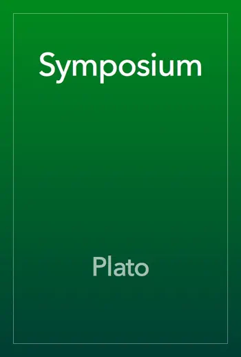 Symposium by Plato, book cover