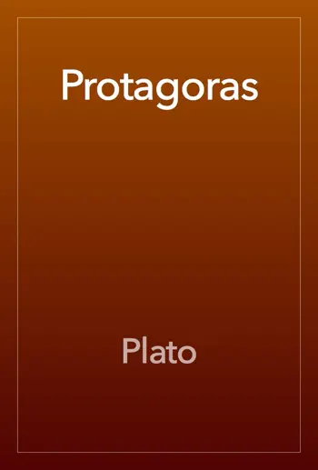 Protagoras by Plato, book cover